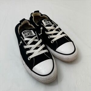 Converse Chuck Taylor All Star Shoreline Black White Slip On Sneakers Womens